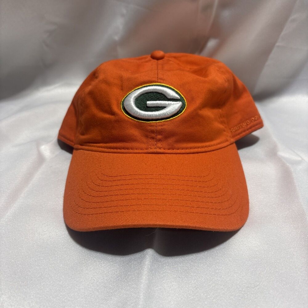 Vtg Adj Strapback NFL Team Apparel Orange Green Bay Packers NFL Hat Cap Hunting